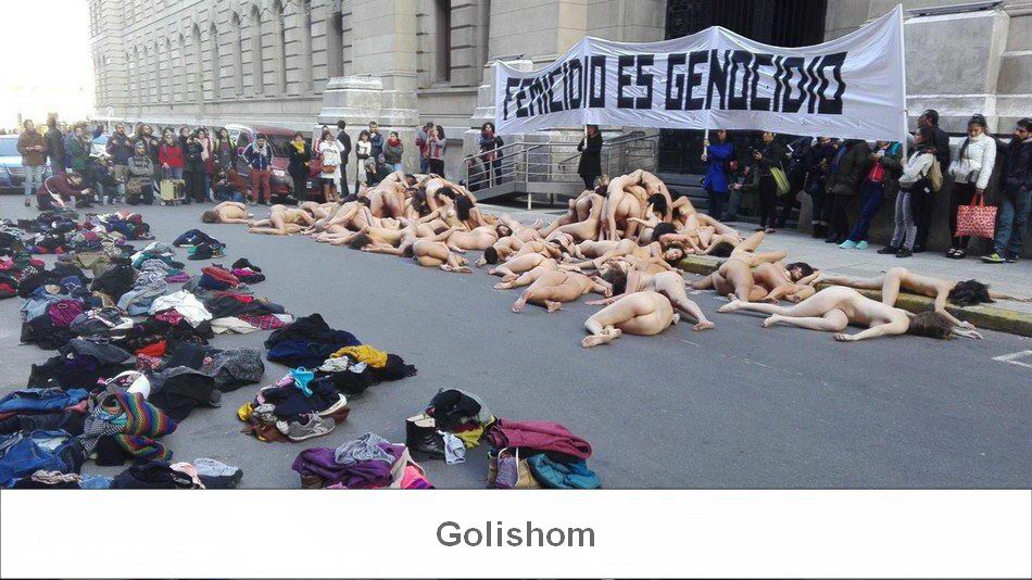 Феминистки устроили протест в Буэнос-Айресе